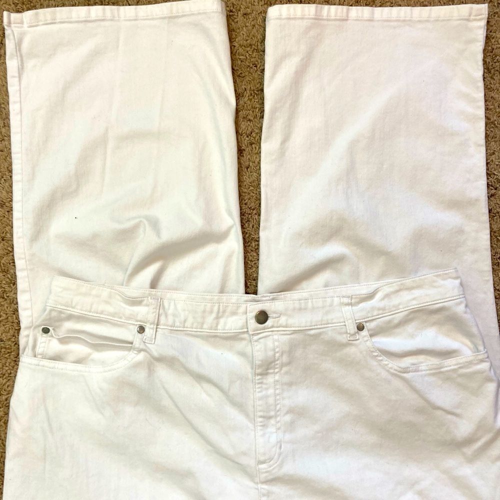 Eileen Fisher Organic Cotton White Denim Jeans - Picture 2 of 7